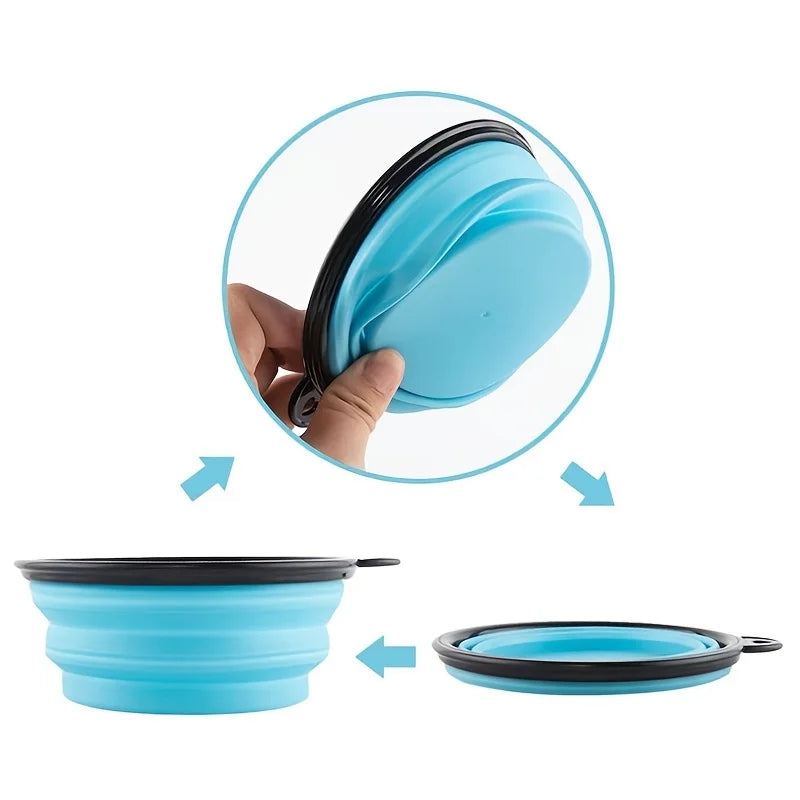 Mangeoire portable pliante en silicone