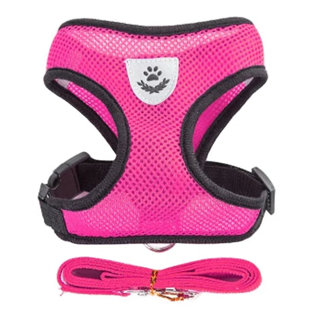 Harnais gilet ajustable pour chat et chien