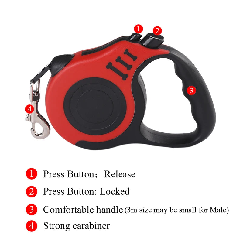 Laisse Automatique Rétractable pour Chien et Chat