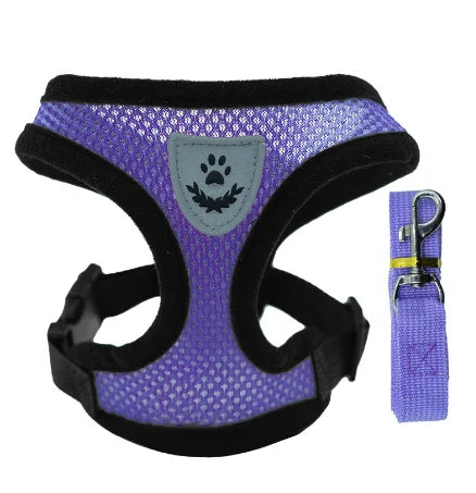 Harnais gilet ajustable pour chat et chien