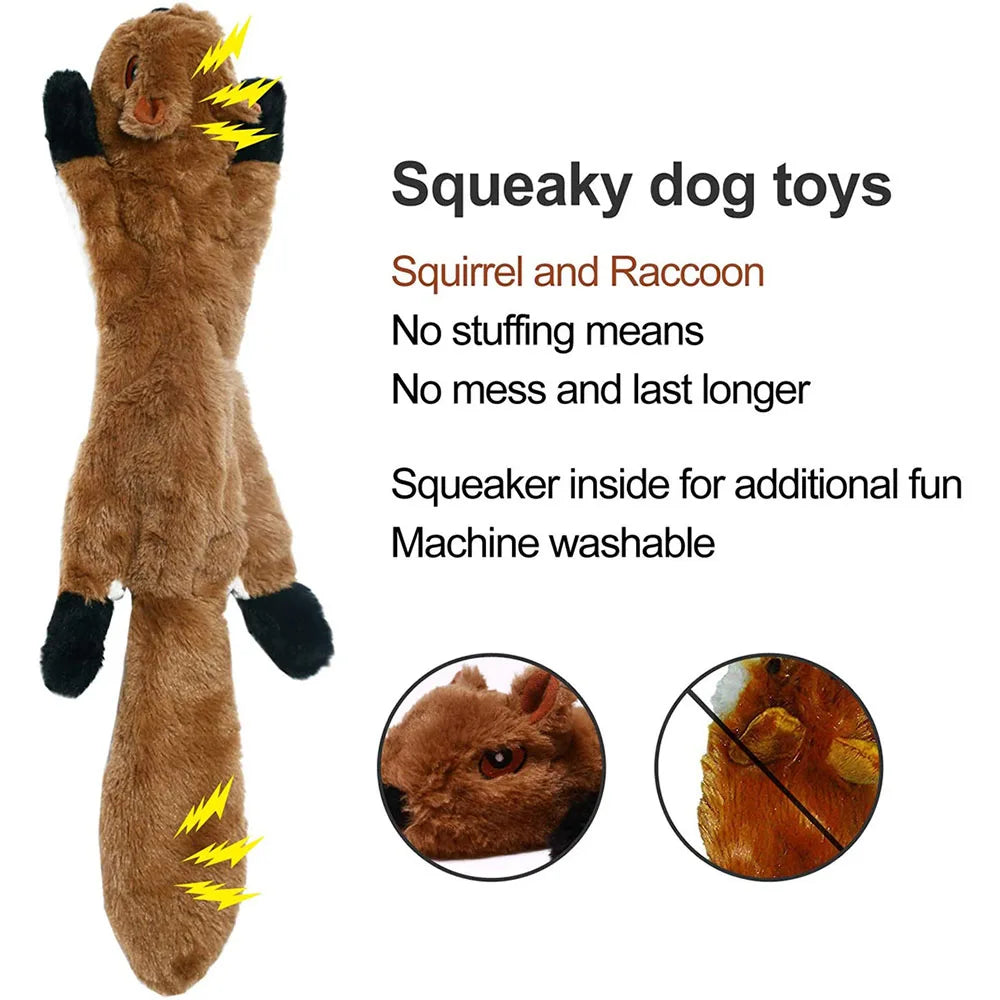 Jouet peluche sans rembourrage pour chien