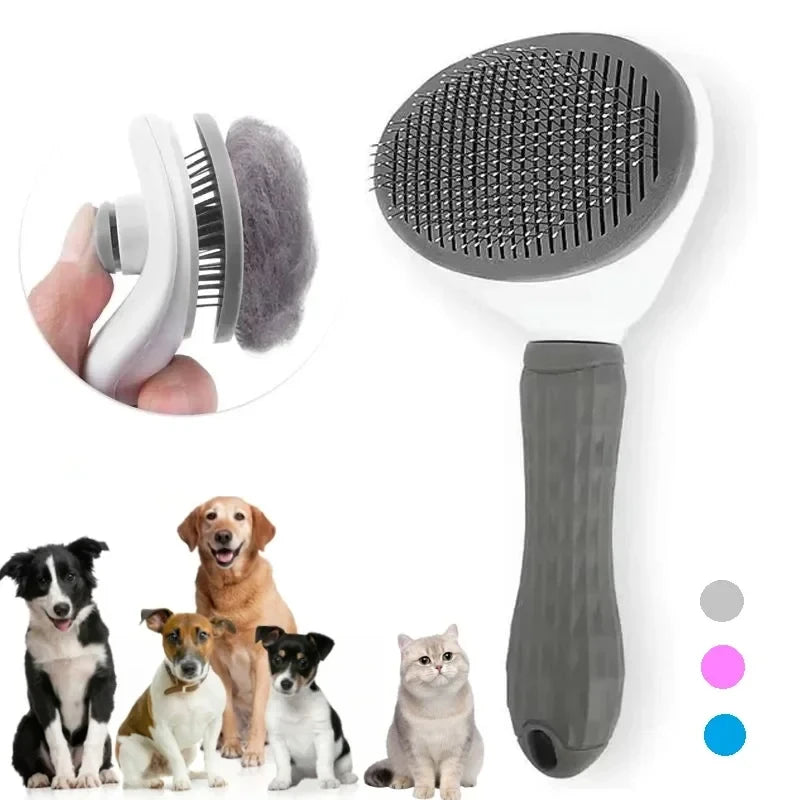 Brosse autonettoyante pour animaux de compagnie
