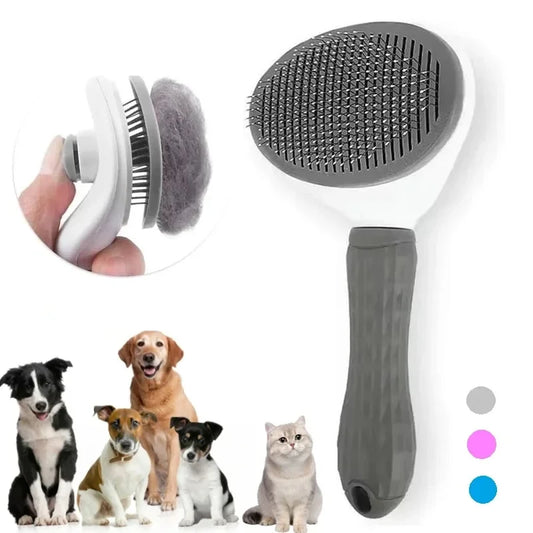 Brosse autonettoyante pour animaux de compagnie