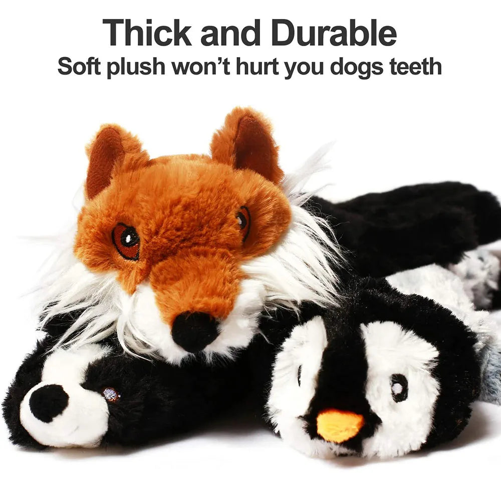 Jouet peluche sans rembourrage pour chien