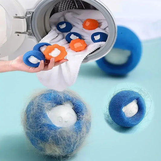 Boules attrape-poils réutilisables pour machine à laver