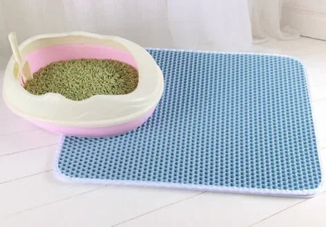 Tapis de litière double couche imperméable pour chat