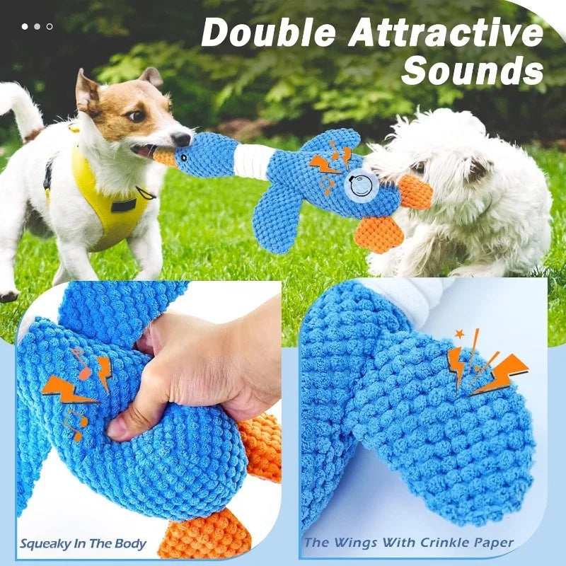 Jouet peluche interactif ultra résistant pour chiens et chats